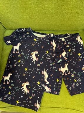 Kids Unicorn Print Pajama Set - Navy NWOT